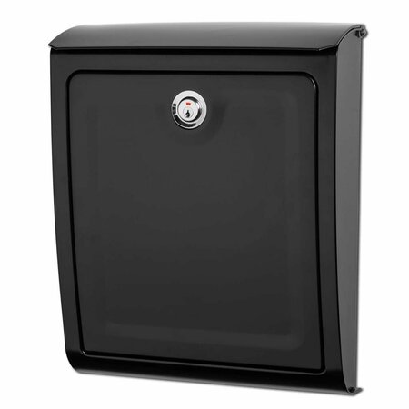 PERFECTPATIO Sienna Locking Wall Mount Mailbox - Black - Medium PE1520305